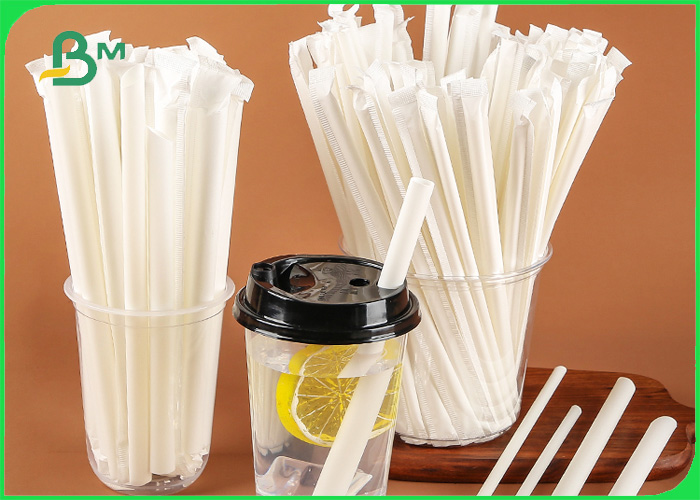  Biodegradable 28gram White Straw Wrapping Paper 26mm * 5000m Rolls 