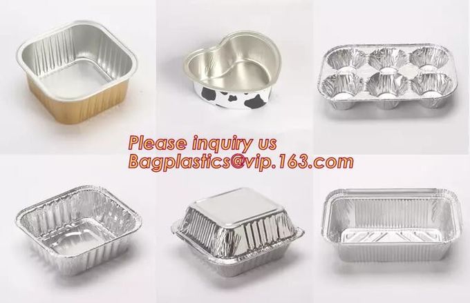 Rectangle Shaped Disposable Aluminum Foil Pan Take-Out Food Containers With Aluminum Lids/Without Lid 13