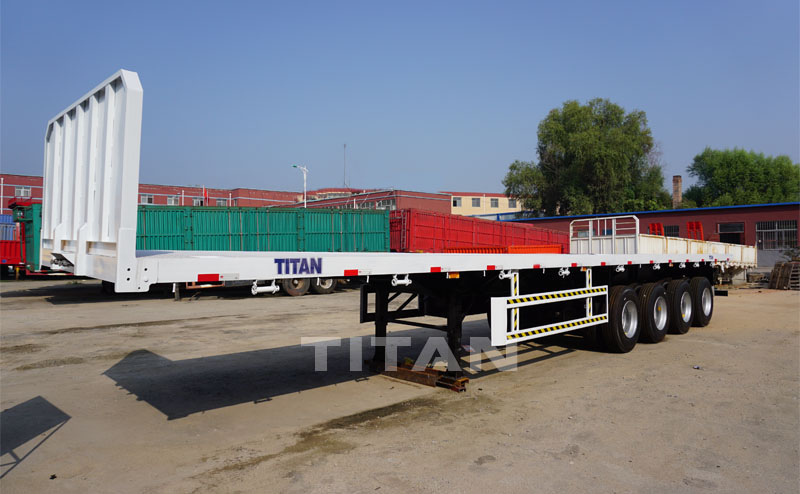4Axles container flatbed trailer