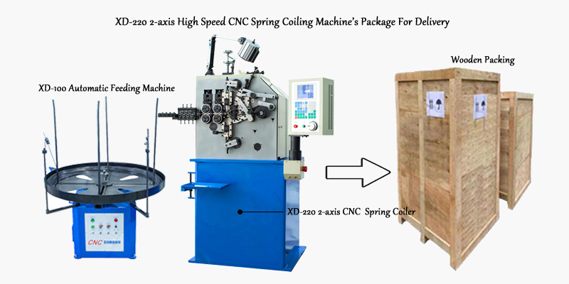 XD-220 2-axis CNC Spring Coiling Machine's Package For Delivery