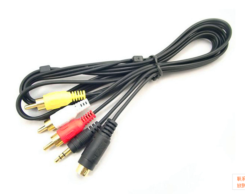 mini 8pin din to 3RCA cable