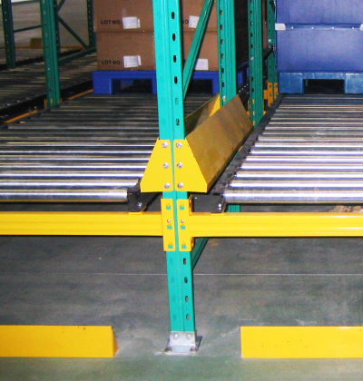 Ground Safety Barrier, Rack EndCurved Ground Safety Barrier,Rack End Corner Protector,Warehouse Storage Rack Flexible Anti-Collision System
