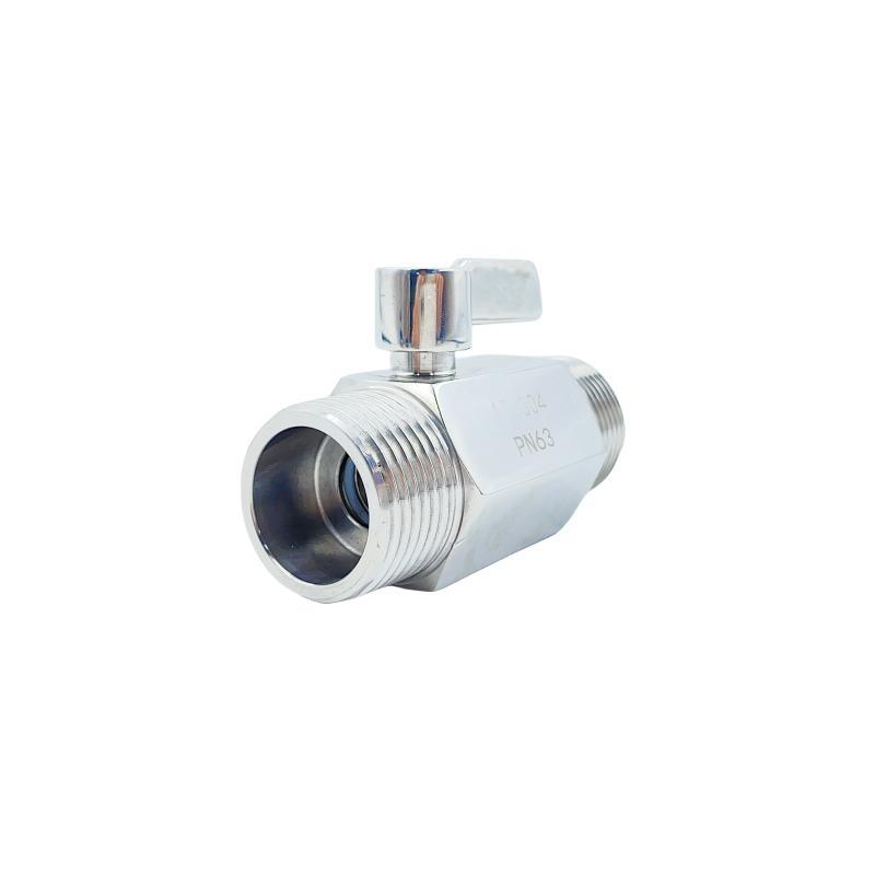 Pn 63 Double Male Thread Mini Ball Valve with Stainless Steel Handle