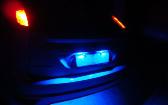 12V 39MM Festoon Blue LED License Plate Light Auto Replacement 3MM LED Bulb