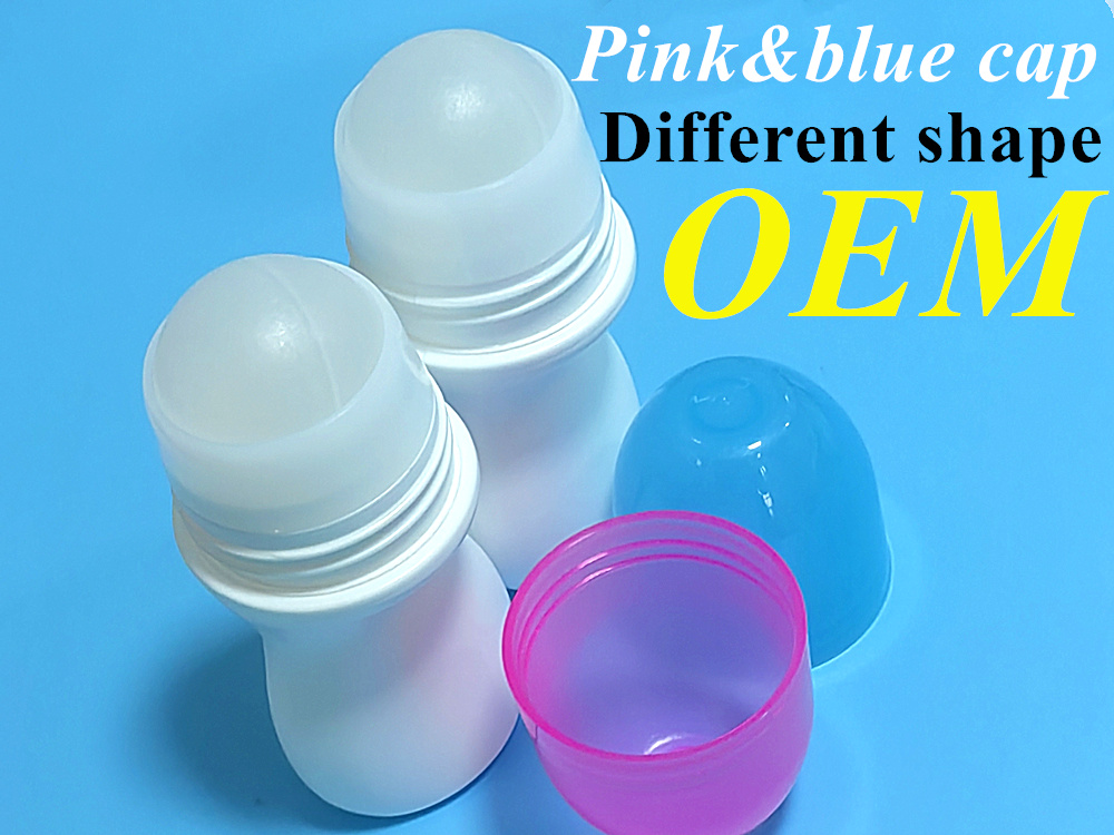 Wholesale Cheap 30ml 50ml 60ml Screw Lid PE Plastic Deodorant Bottle with Roller Ball for Body Odor