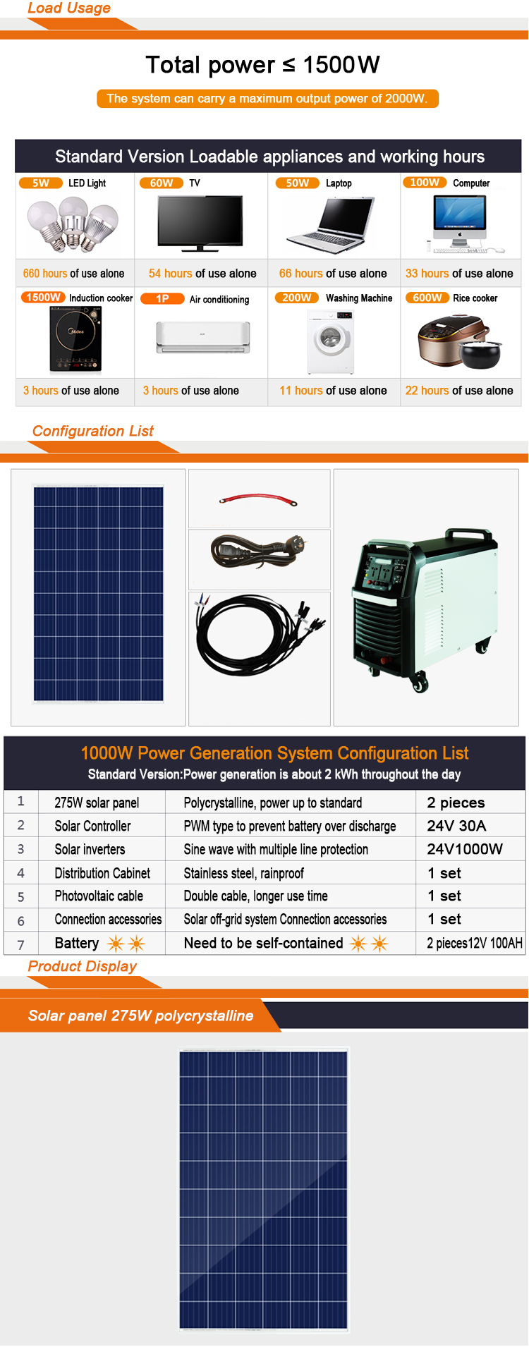 Home Solar Power System 2kw Off Grid Solar Energy Systems Solar Power System