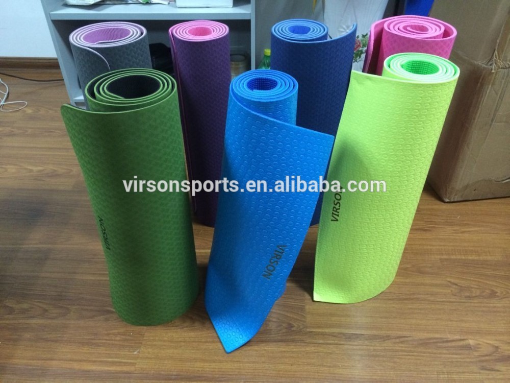 Ningbo Virson double color full print yoga mat/custom print pvc yoga mats