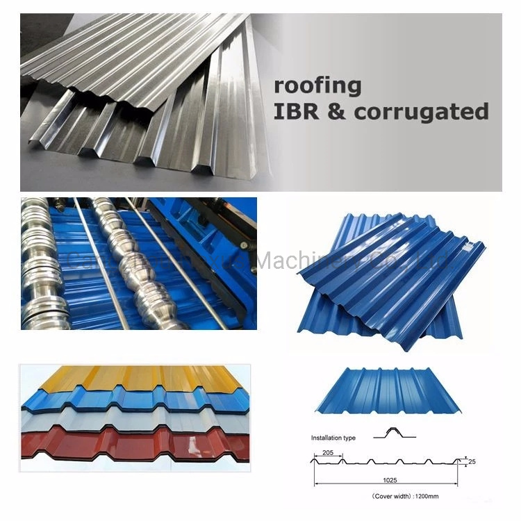 Galvanized Zinc Roofing Profile Sheet Roll Forming Machine Making Trapezoid Roof Sheet
