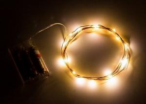 China Indoor Battery Operated LED String Lights , Warm White Mini String Lights on sale 