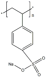 Poly(sodium-p-styrenesulfonate) Structure