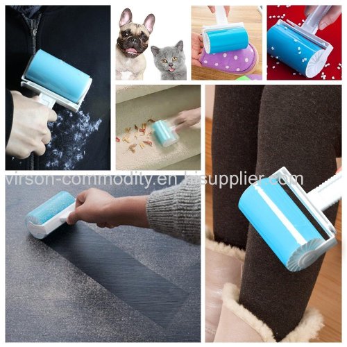 Large Size Washable Sticky Lint Roller Reusable Sticky Remover Brush for Pet Hair Clothes Carpet Curtain Dust