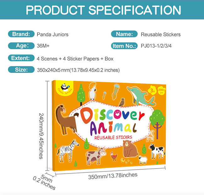 Discover Game Reusable Animal Stickers , Imaginative Reusable Stickers For Kids 2