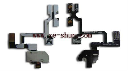 mobile phone flex cable for iphone 4G side key(White)