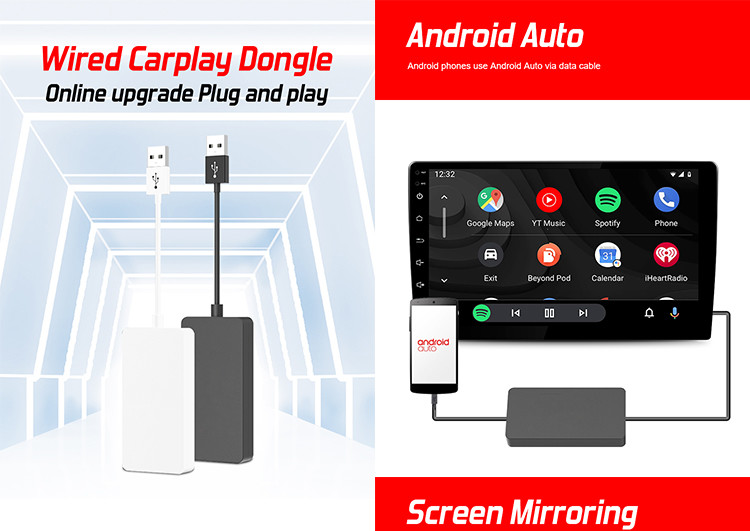 Automotive Electronic Accessories Carplay Dongle Support Wired Carplay And Android Auto