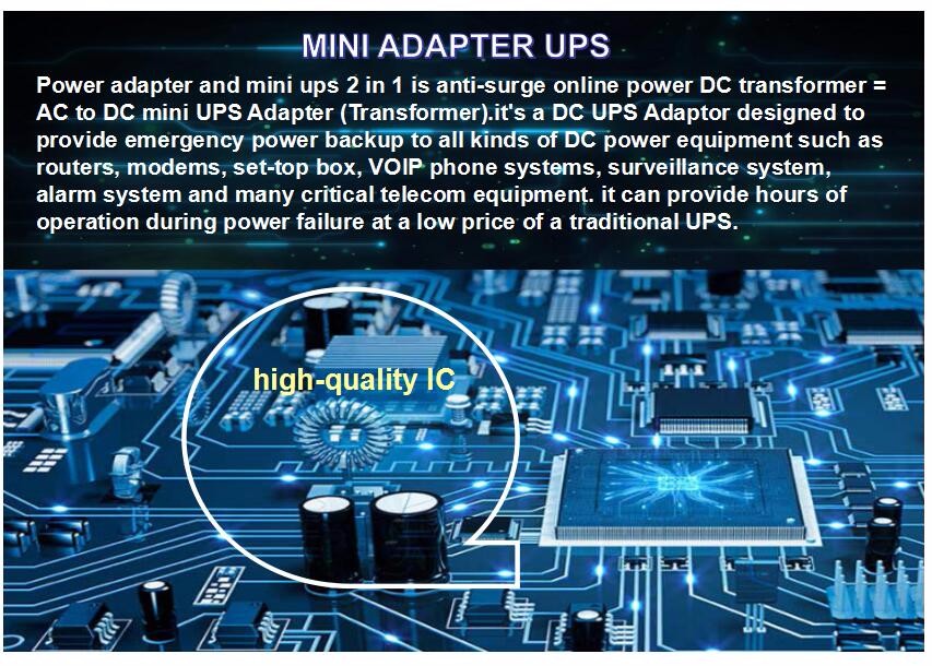 China manufacturer direct selling 12W mini DC 12V1A ups power supply for security