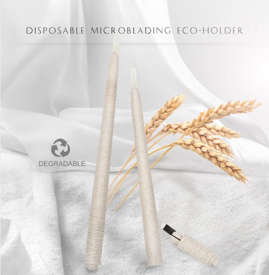 LUSHCOLOR NEW BIO New Bio Degradable Disposable Semi Permanent Makeup Microblading ECO-Holder with 0.18 mm Blade