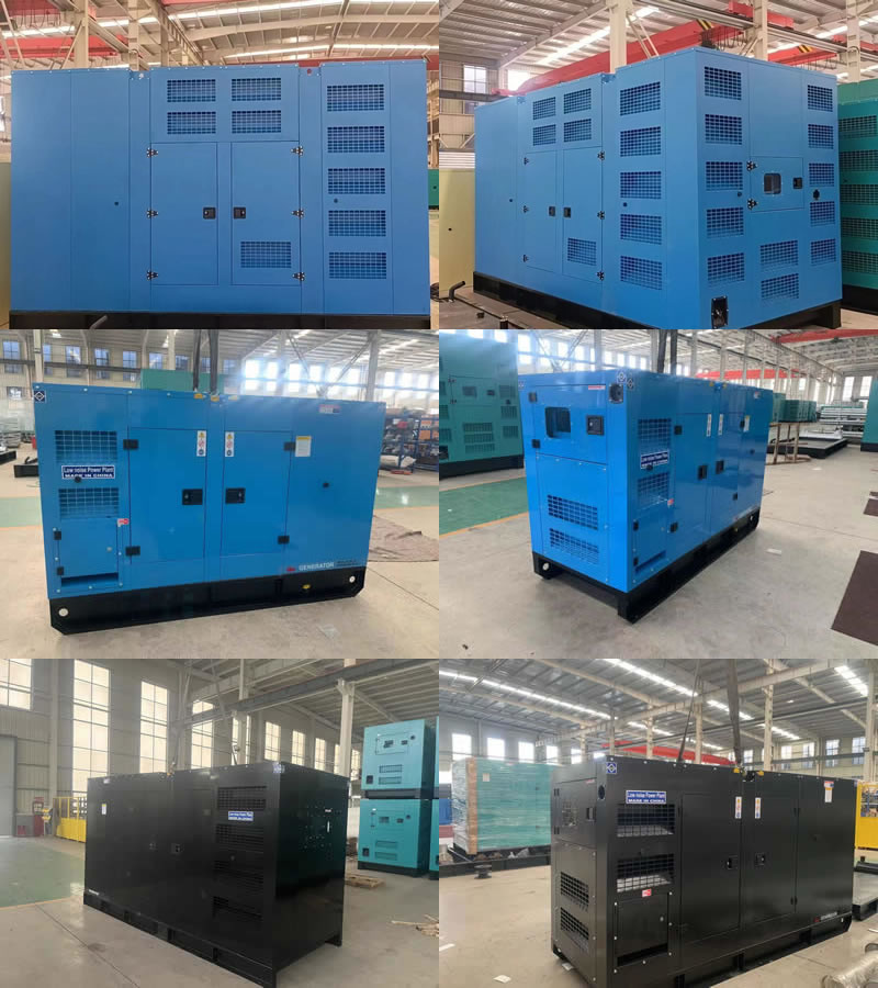 Silent generator set in different colors and views 3