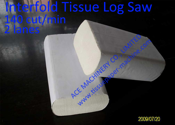 log saw for V fold paper towels