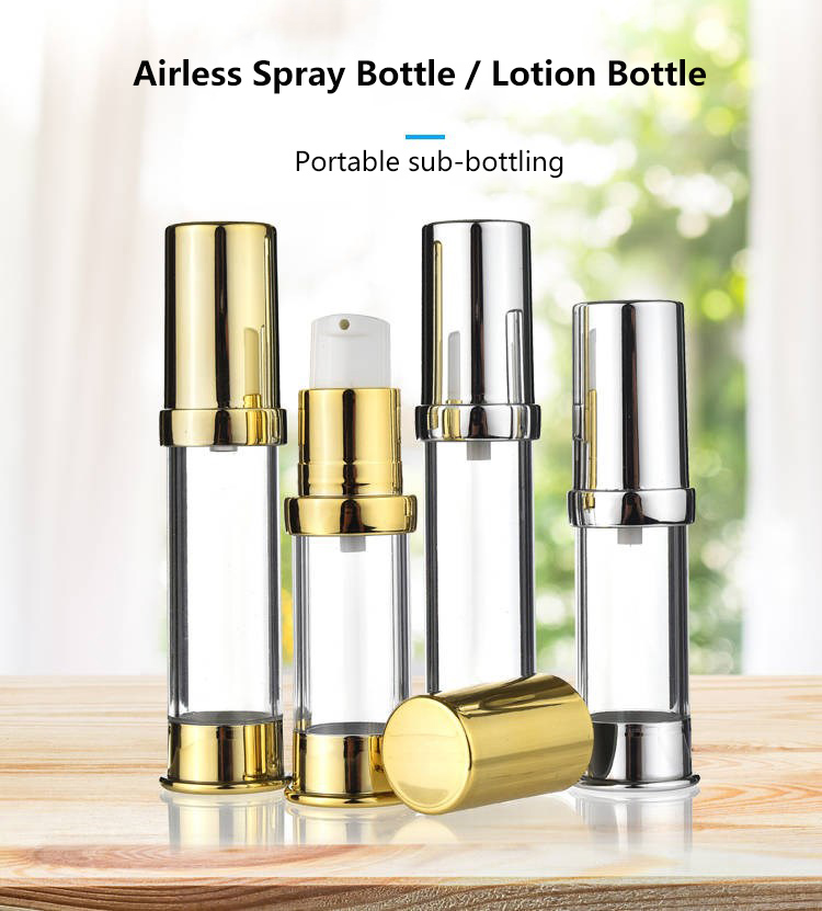 NH Wholesale Luxury Plastic Vacuum Airless Pump Bottle 30ml 15ml 5ml 10ml 20ml For Skin Care Lotion Cosmetics Packaging