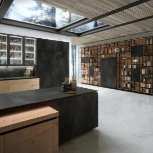 Industrial Style Complete Kitchen Cabinet Set With Wood Door Panel