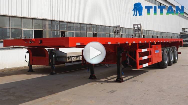 Flatbed Trailer 3 Axle Container Semi Trailer for Zambia