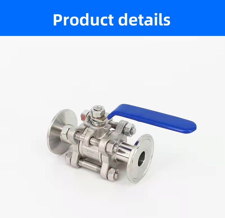Advantage Stainless Steel 304/316 Manual 3PC Quick Ball Valve Pressure Pipe Clamp Type Water Valve