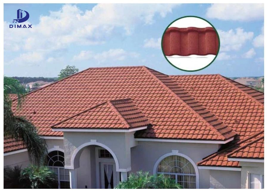 China Building Construction Materials Manufacturer Colored Stone Coated Metal Roofing Tiles