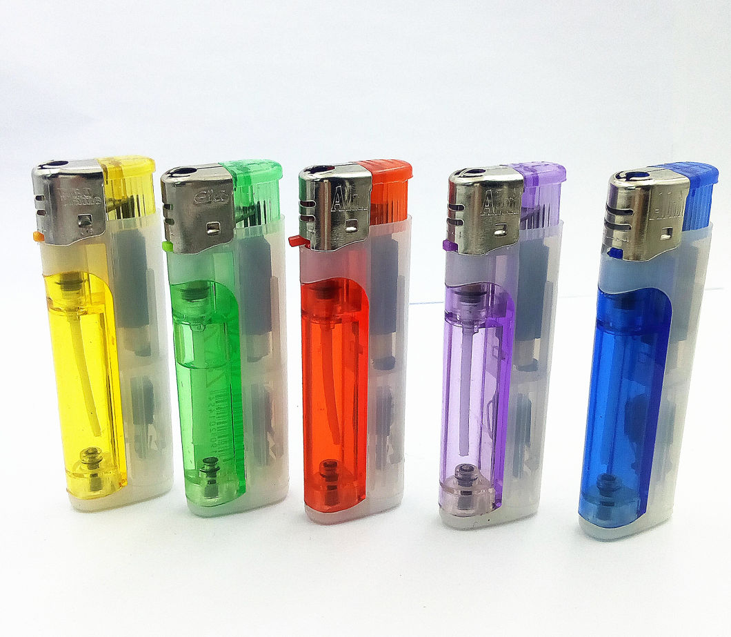 Dy-039 LED Lamp New Popular Electric Piezo Lighter OEM Colors