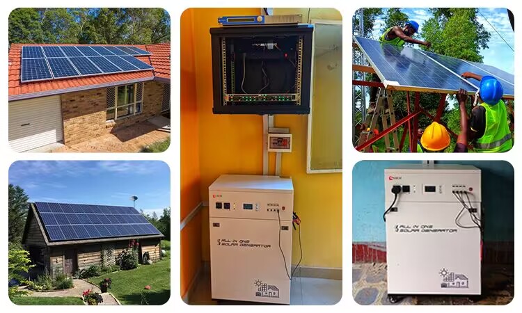 1500W 2000W 3000W 4000W 5000W 6000W 7000W Solar Panel Kit Installation