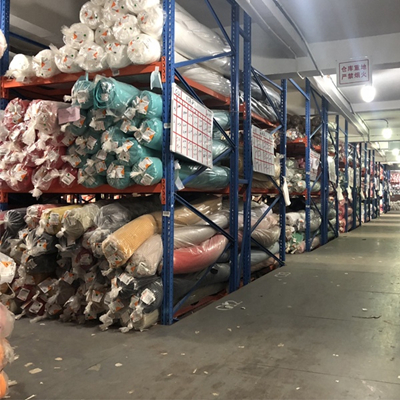 Big Wide Span Medium Duty Warehouse Shelving For Garment Fabric Storage