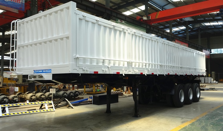 40f tri axle trailers with dropsides cargo truck