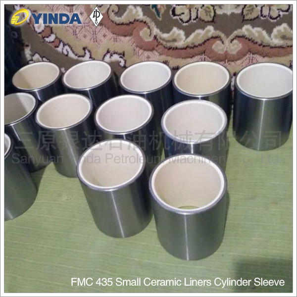 FMC Bean Pump Alumina Ceramic Liners, FMC 435 Small Ceramic Liners Cylinder Sleeve, API-7K Certified Factory