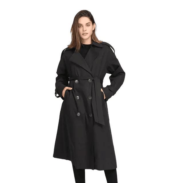 Customized Autumn Gabardina Ladies Overcoat Plus Size Long Sleeve Trench Coat for Women