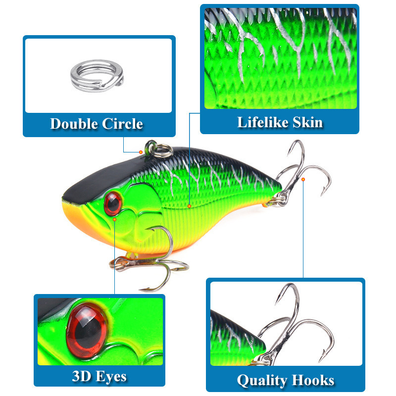 3D Eye Artificial Bait Fishing Lure #6 Hook Minnow Fishing Lures Hard Plastic Swim Baits