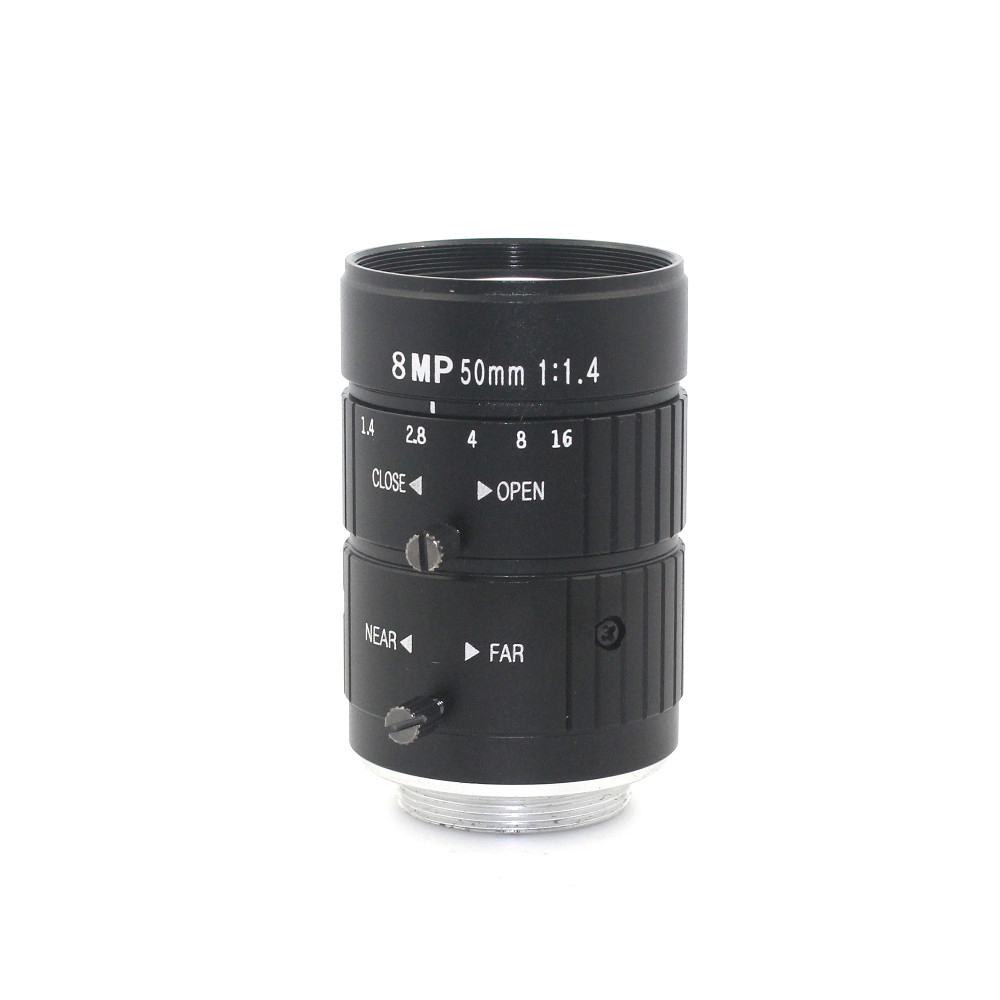 8MP 4K 50mm F1.4 Manual ITS Road Traffic Surveillance CCTV Lens C Mount for 5MP 6MP 8 Megapixel HD Box Body Camera