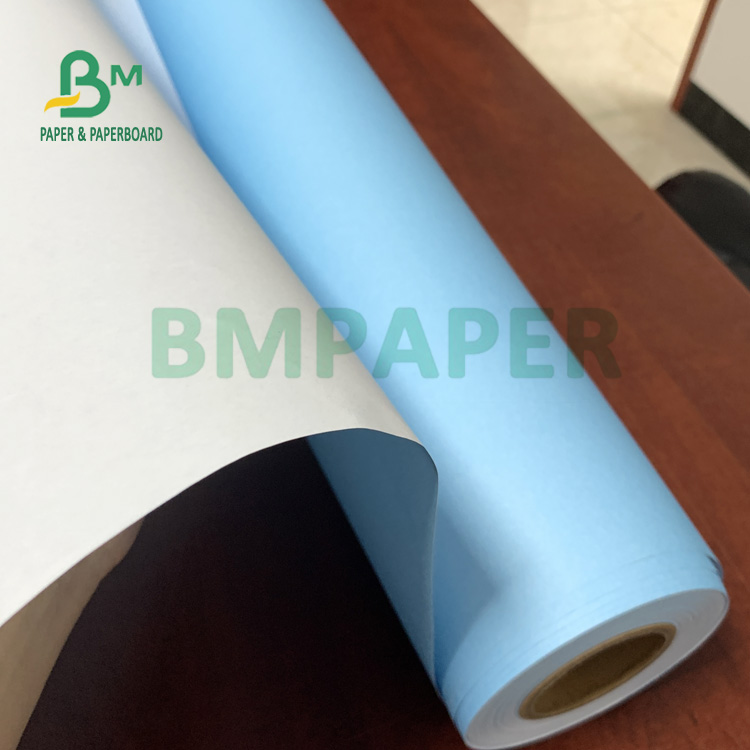 20lb One Side Blue CAD Plotter Paper Heat Resistance 24'' X 150m