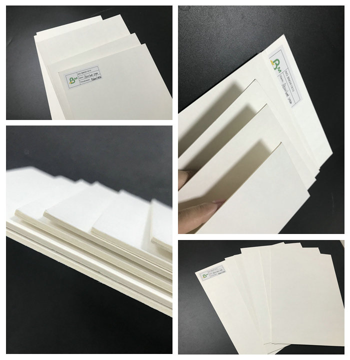 Uncoated 0.4mm 0.5mm Thick White Blotter Cardboard Sheets For Cup Coaster Board