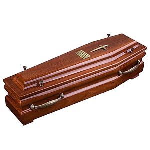 little coffin for ashes, urn in the shape of coffin