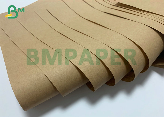 80gsm 90gsm Dark Brown Color Extensible Sack Kraft Paper Rolls 102cm