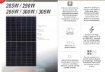 285W 290W 295W 300W 305W Solar Panels Poly For PV Module Solar Power System