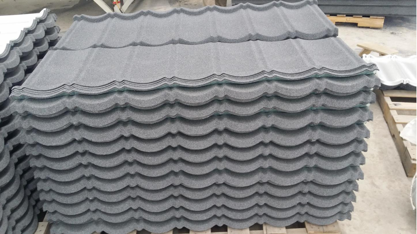 sample of stone coated roofing tiles