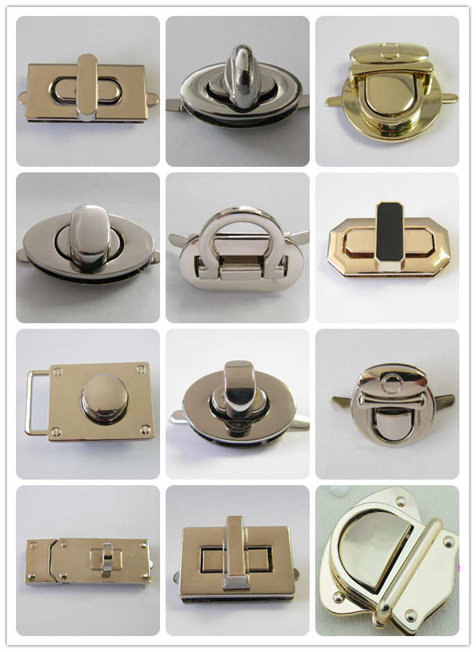 Bag lock hardware metal for women handbags