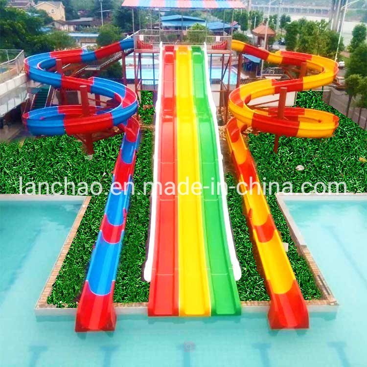 Freefall and Double Lane Water Slide for Theme Aqua Park