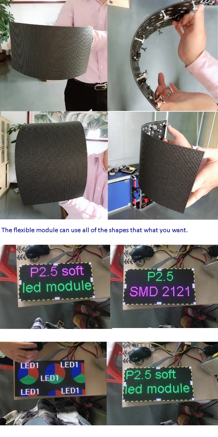 Indoor Soft Module Curved Programmable Flexible LED Display P2.5 module