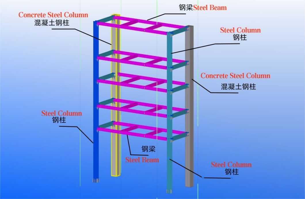 Prefabricated Steel Structure Multi-Storey Building Hotel School Office Shopping Mall Construction
