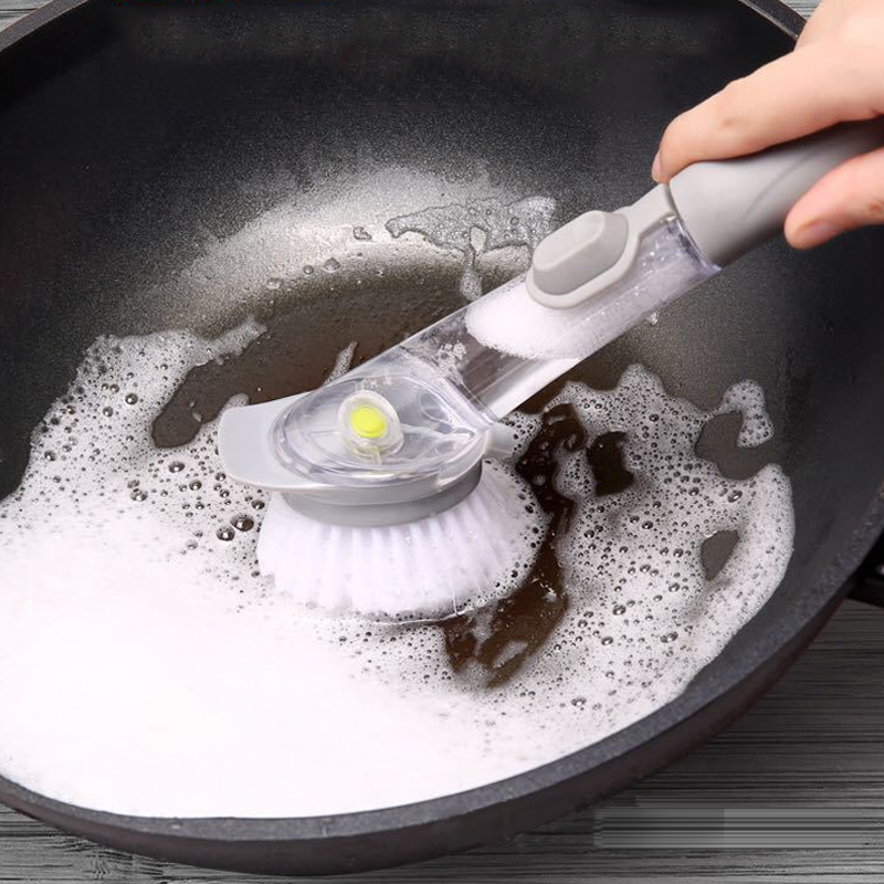 Dual purpose type cleaning brush,Kitchen Pot Cleaner Tool,Scrubber Dish Bowl Washing Sponge Kitchen Dish Washing Brush Pot Brush