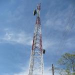 Telecommunication Angle 50m Metal Antenna Tower Q420 With Palisade Fence