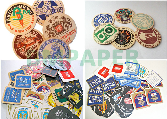 Super Absorption 0.9mm 1.4mm Uncoated Coaster Paper For Beer Mat 