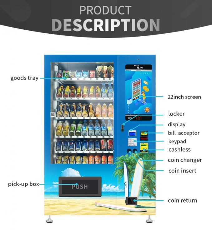 Energy Efficient Drinks Automatic Vending Machine With Cooling System 2-20