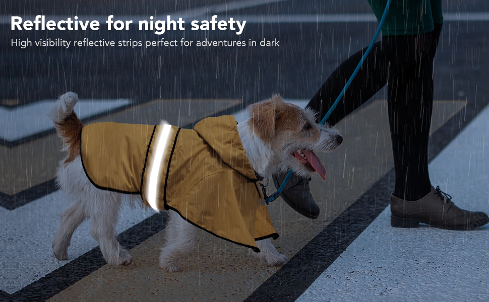 reflective dog raincoat
